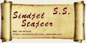 Sinđel Štajcer vizit kartica